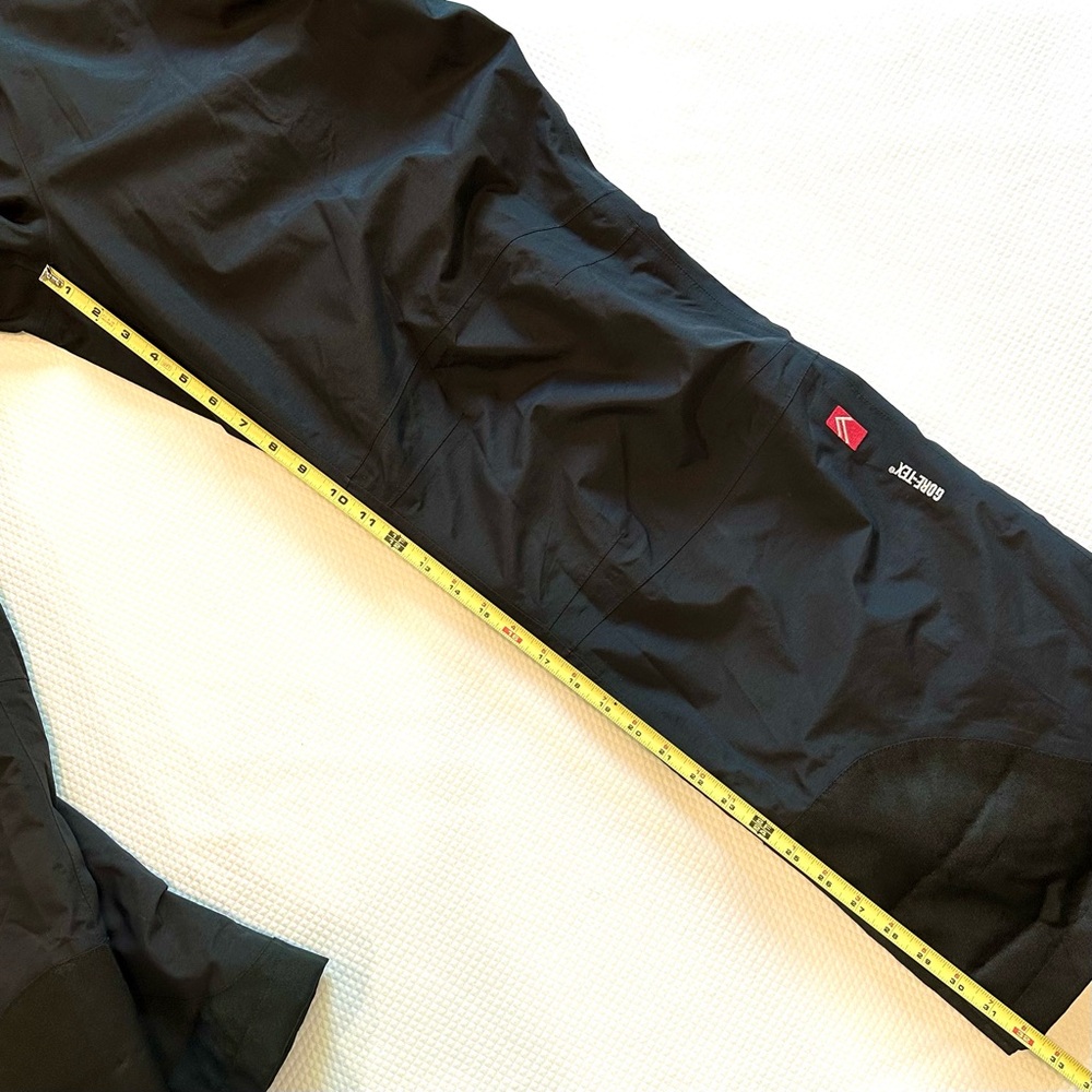 Alpine Pants Gore-Tex Ski ⛷️ Snowboard 🏂 Snow Black Cargo Elastic Adj Waist EUC - Picture 8 of 10